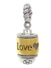 Two Tone Love Forever Spinner Rope Charm Bead Dangle