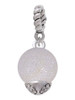 12mm Stardust Round Silver Tone Spinner Rope Charm Bead Dangle