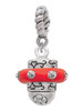 Crystal Red Spinner Rope Charm Bead Dangle