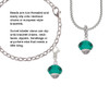 Teal Faceted Glass Spinner Rope Charm Bead Dangle