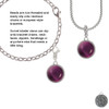 Round - Imitation Cat's Eye - Purple - Rope Charm Bead Dangle