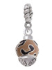 Wide Cheetah Print Band Spinner Rope Charm Bead Dangle
