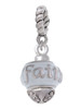 Faith on White Spinners Rope Charm Bead Dangle