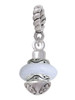 White Center Spinner Rope Charm Bead Dangle