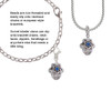 Star of David with Blue Crystal Spinner Rope Charm Bead Dangle