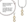 Crystal Gold Tone Infinity Sign Rope Charm Bead Dangle