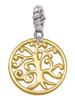 Gold Tone Tree of Life Cutout Rope Charm Bead Dangle