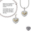 Gold Tone Big Sister Rock on Clear Crystal Heart Rope Charm Bead Dangle