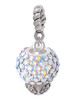 Clear AB Crystal Sparkle Spinner Rope Charm Bead Dangle