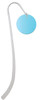 Acrylic 1" Disc Hot Blue Imitation Pearl Charm Bookmark