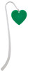 Acrylic 1" Green Heart Charm Bookmark