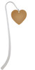 Acrylic 1" Gold Tone Heart Charm Bookmark