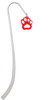 Acrylic Small Paw Red Charm Bookmark