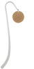 Acrylic 7/8" Disc Gold Tone Charm Bookmark