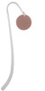 Acrylic 7/8" Disc Rose Gold Tone Charm Bookmark