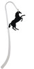 Acrylic 1.5 Black Horse Charm Bookmark