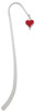 Small Long Red Heart Charm Bookmark