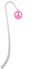 Acrylic Small Hot Pink Peace Sign Charm Bookmark