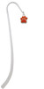 Small Orange Paw Charm Bookmark