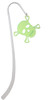 Acrylic Large Lime Green Skull Charm Bookmark