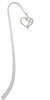 Heart Outline with diagonal Cross Charm Bookmark