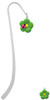 Resin Lime Green Daisy Flower with Hot Pink Ladybug Charm Bookmark