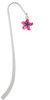 Hot Pink and Purple Plumeria Flower Charm Bookmark