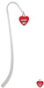Acrylic Red "Be Mine / Kiss Me" Heart Charm Bookmark