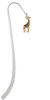 Gold Tone Brown Giraffe Charm Bookmark