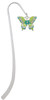 Large Lime Green & Blue Butterfly Charm Bookmark