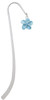 Blue Plumeria Flower Charm Bookmark