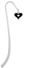 Black and White Enamel Heart Charm Bookmark