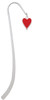 Card Suit - Red Heart Charm Bookmark