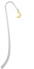 Gold Tone Small Crescent Moon Charm Bookmark