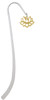 Gold Tone Lotus Outline Charm Bookmark