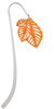Acrylic Medium Triple Leaf Pearly Orange Charm Bookmark