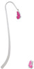 Translucent Hot Pink Flying Butterfly Charm Bookmark