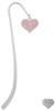 Pink Enamel Heart with Paw Prints Charm Bookmark