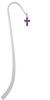 Small Purple Crystal Cross Charm Bookmark