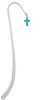 Small Teal Crystal Cross Charm Bookmark
