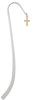 Gold Tone Small Crystal Cross Charm Bookmark
