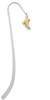 3-D Gold Tone Ice Skate Charm Bookmark