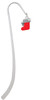 3-D Red Stocking with Fur and Clear Crystal Charm Bookmark