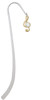 Medium Gold Tone Clef with Crystal Charm Bookmark
