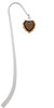 Brown & Black Heart with Orange Ruffles Charm Bookmark