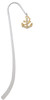 Gold Tone Clear Crystal Anchor Charm Bookmark