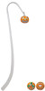 Small Orange Jack O'Lantern with Stem Charm Bookmark