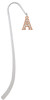 Crystal Rose Gold Tone Initial - A - Charm Bookmark