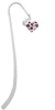 Pink Cheetah Print Heart with Nurse Hat Charm Bookmark