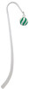 3-D Green and Striped Ornament Charm Bookmark